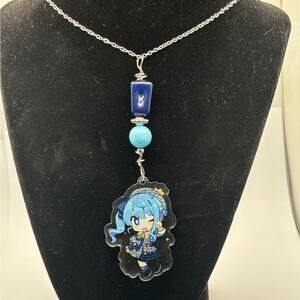 Blue Hoshimachi Suisei Necklace